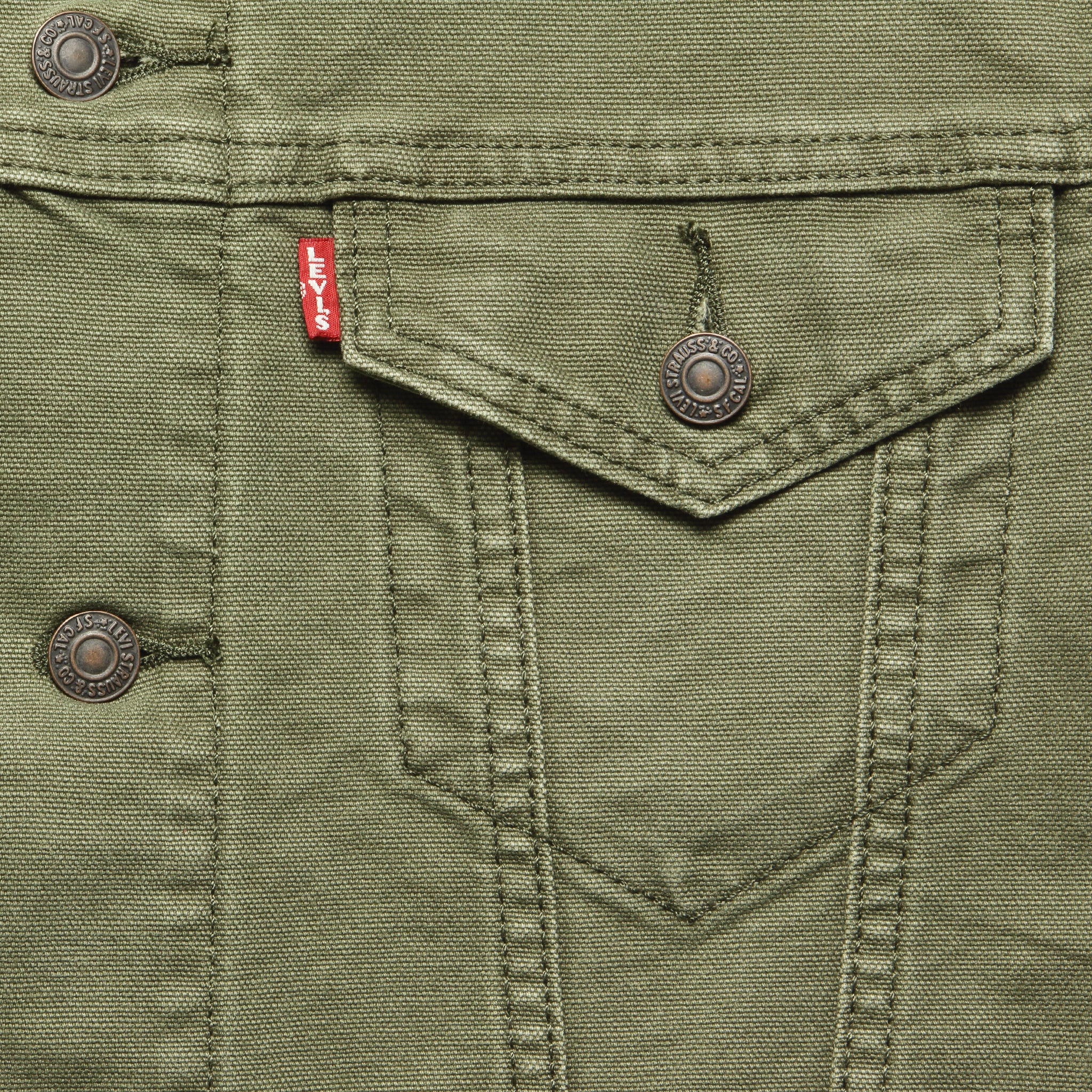 
                          Canvas Trucker Jacket - Olive Night - Levis Premium - STAG Provisions - Outerwear - Coat / Jacket
                        