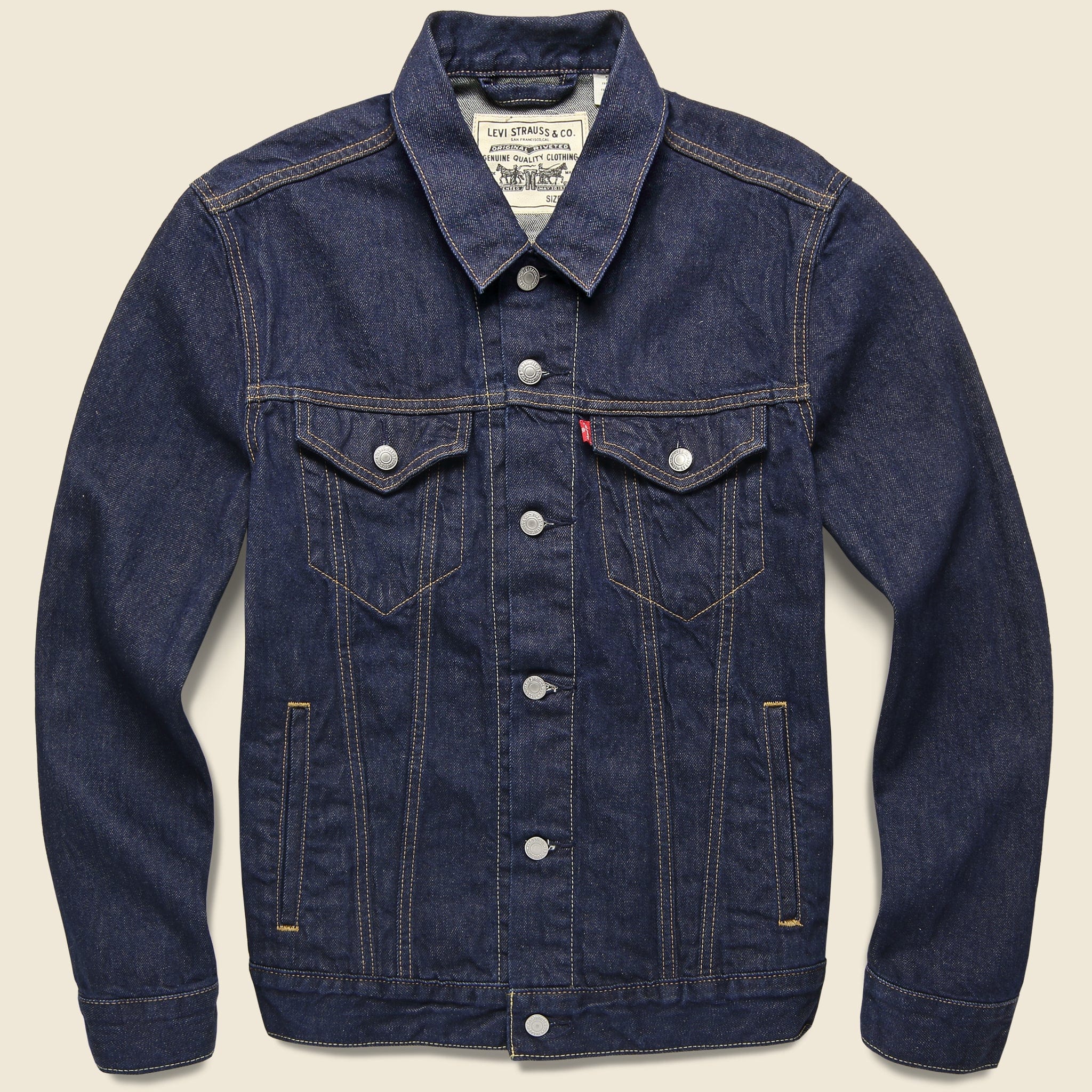Wellthread Trucker Jacket - Indigo Rinse Hemp - Levis Premium - STAG Provisions - Outerwear - Coat / Jacket
