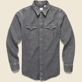 Barstow Denim Western Shirt - Black Wash - Levis Premium - STAG Provisions - Tops - L/S Woven - Solid