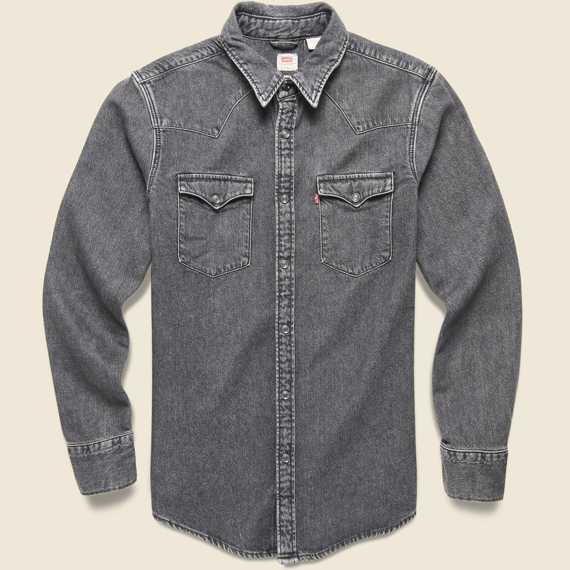Levis Premium Barstow Denim Western Shirt - Black Wash