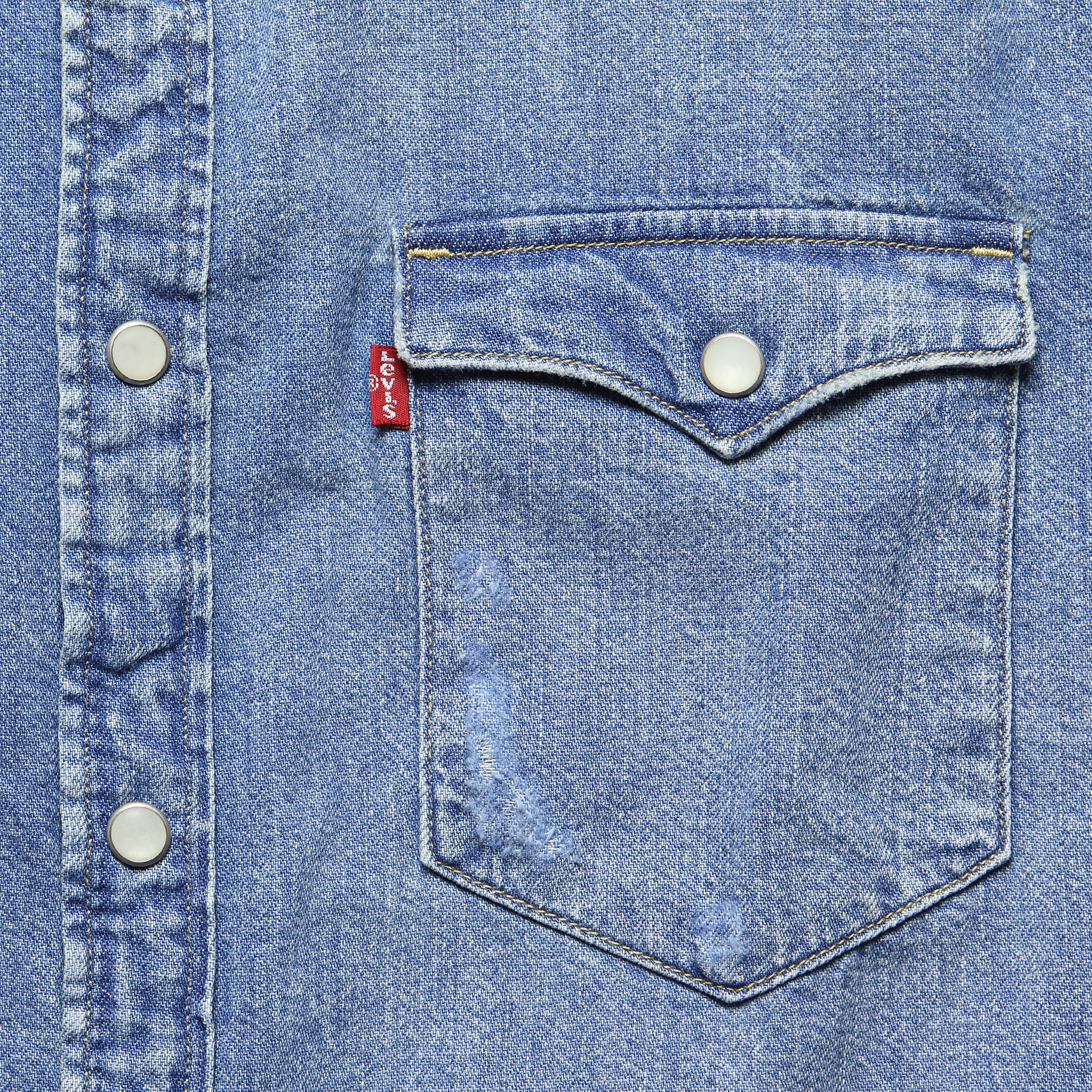 Barstow Western Shirt - Light Denim - Levis Premium - STAG Provisions - Tops - S/S Woven - Solid