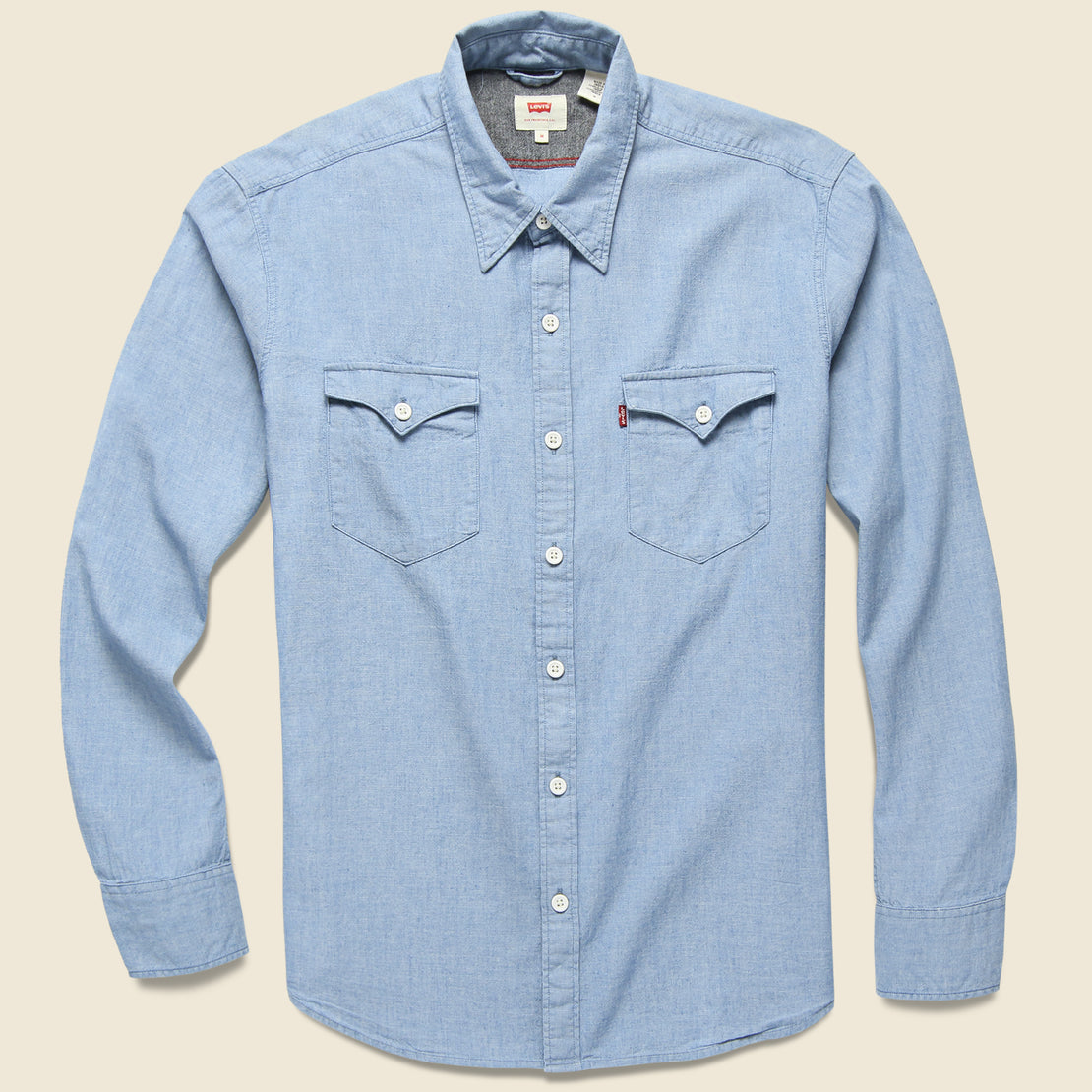 Levis Premium Modern Barstow Western Shirt - Light Indigo