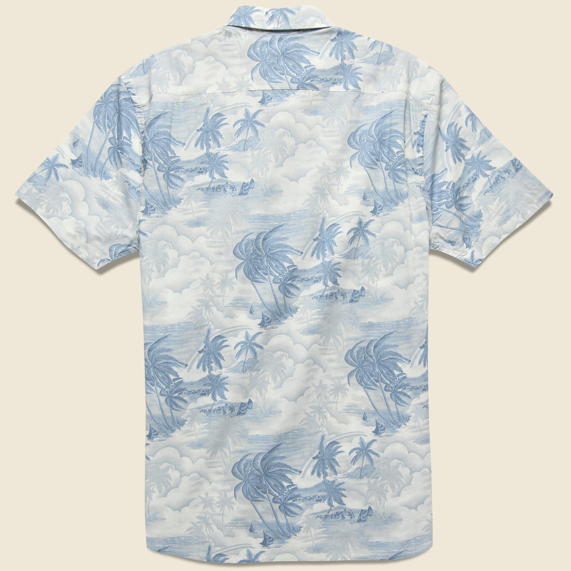 Sunset Pocket Shirt - Acid Hawaiian Dusty Blue