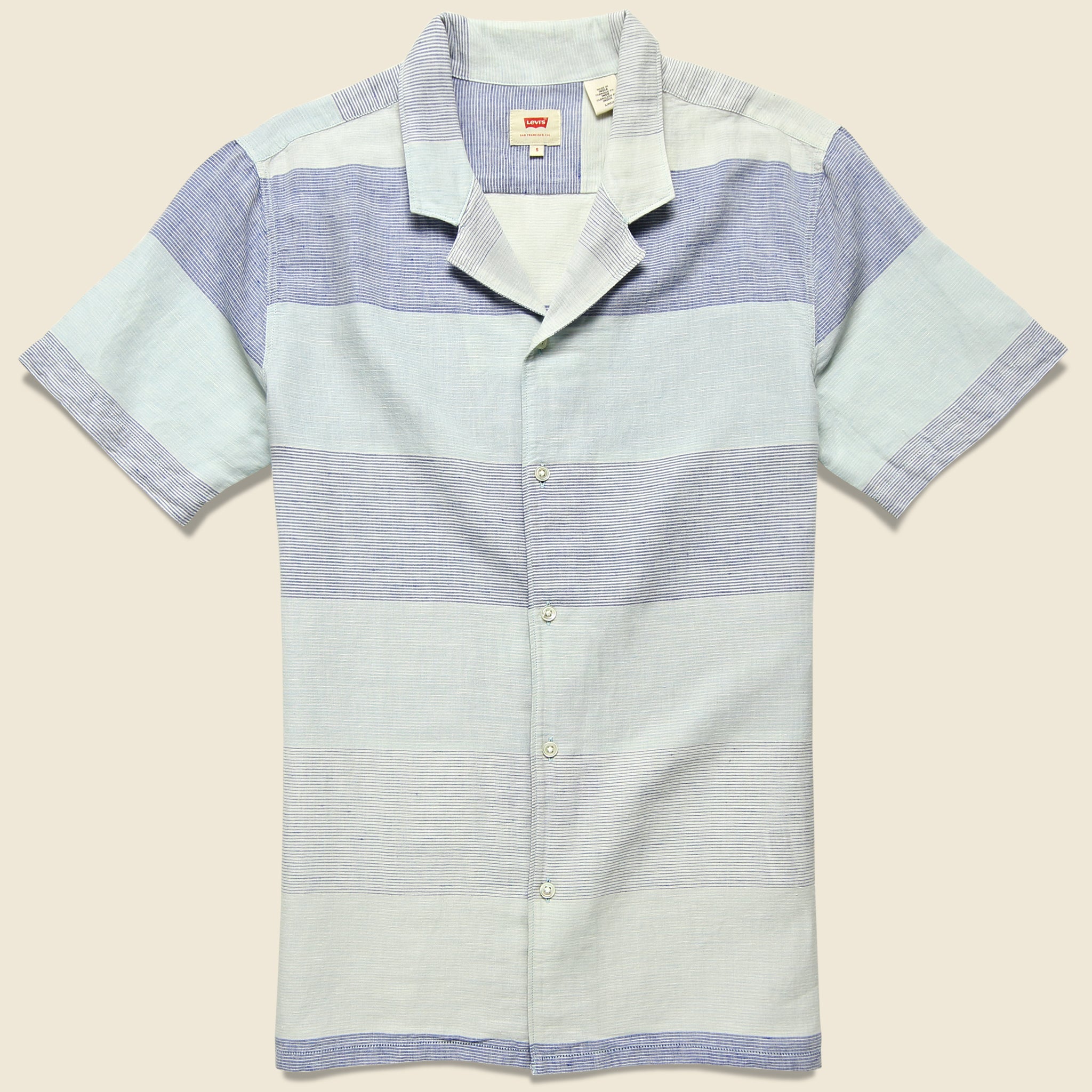 Cubano Shirt - Marshmallow - Levis Premium - STAG Provisions - Tops - S/S Woven - Stripe