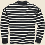Concentric Squares Mock Neck Sweater - Black/White - Levis Vintage Clothing - STAG Provisions - Tops - Sweater