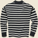 Concentric Squares Mock Neck Sweater - Black/White - Levis Vintage Clothing - STAG Provisions - Tops - Sweater