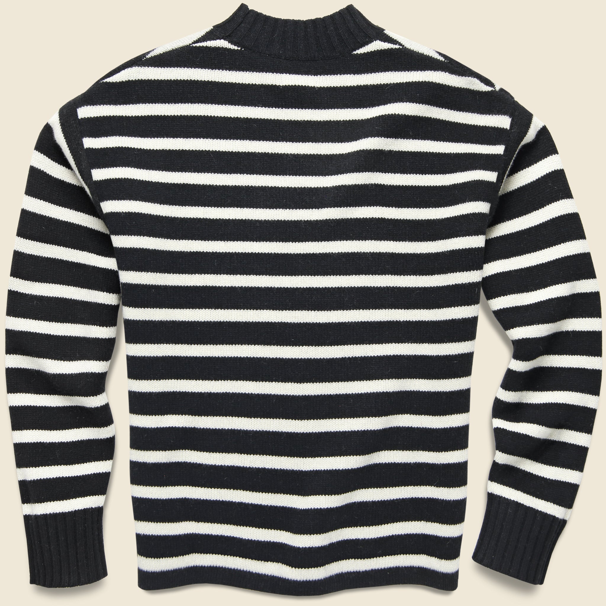 Concentric Squares Mock Neck Sweater - Black/White - Levis Vintage Clothing - STAG Provisions - Tops - Sweater