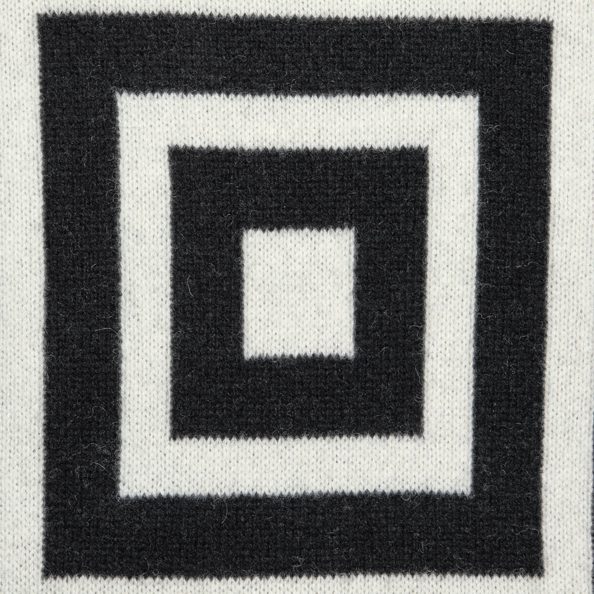 Concentric Squares Mock Neck Sweater - Black/White - Levis Vintage Clothing - STAG Provisions - Tops - Sweater