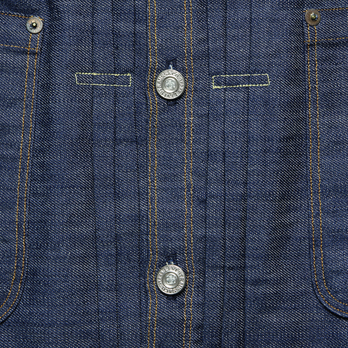 1880 Triple Pleat Blouse Jacket - Indigo