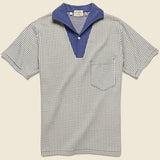 1950s Polo Shirt - Zig Zag Cobalt - Levis Vintage Clothing - STAG Provisions - Tops - S/S Knit