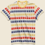 1960s Casual Stripe Tee - Red Block Jacquard - Levis Vintage Clothing - STAG Provisions - Tops - S/S Tee
