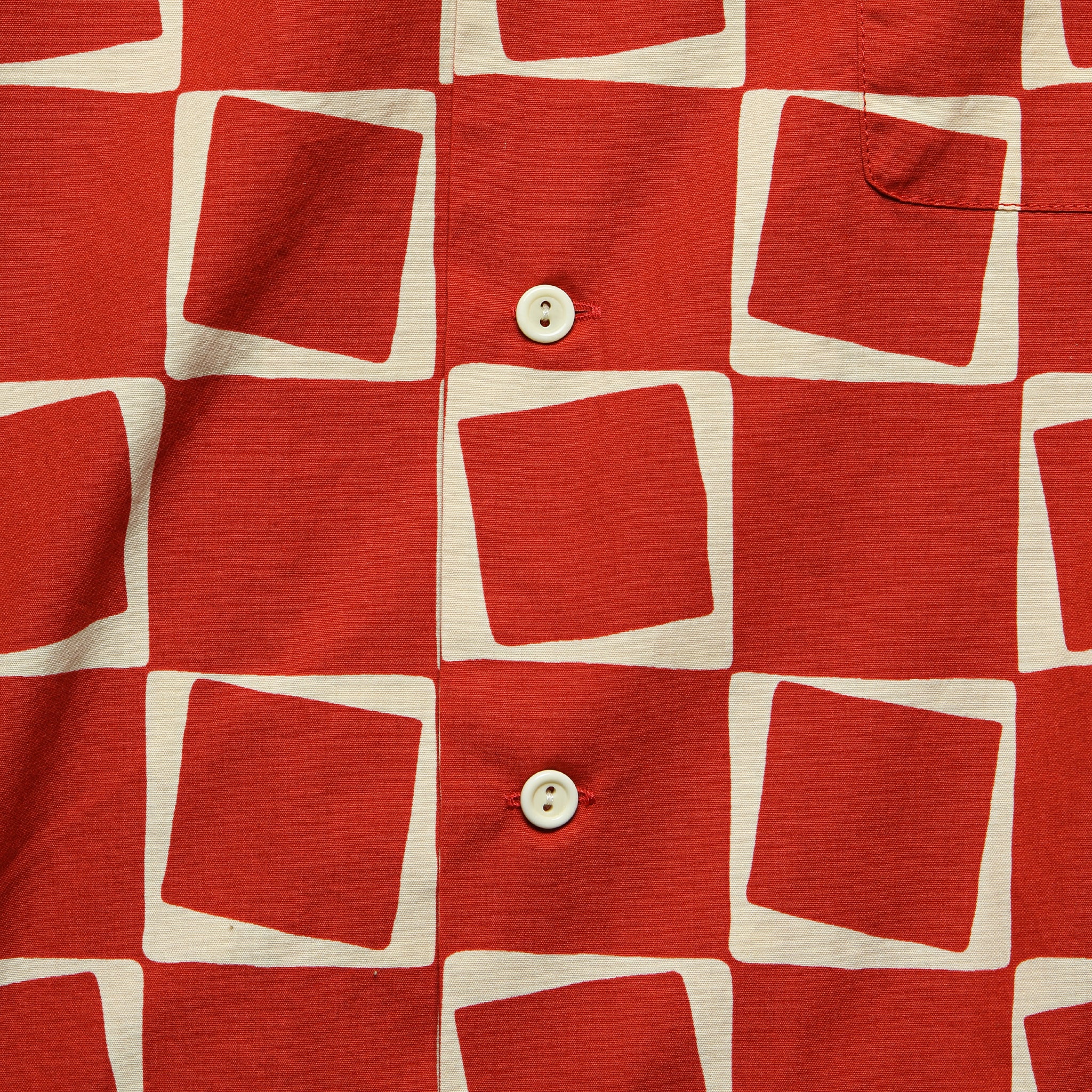 
                          1950s Atomic Square Print Shirt - Red - Levis Vintage Clothing - STAG Provisions - Tops - S/S Woven - Other Pattern
                        