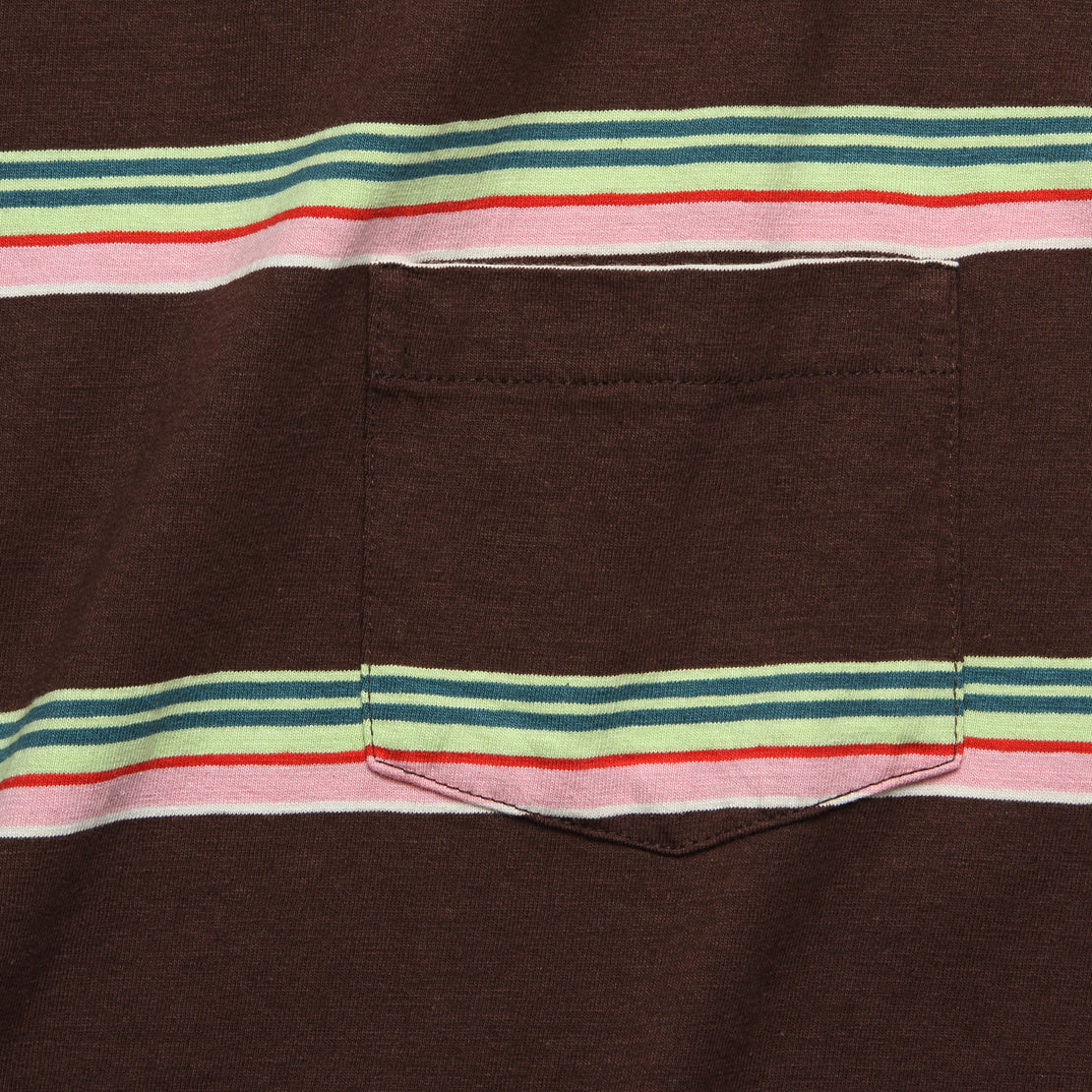 1960s Casual Stripe Tee - Brown