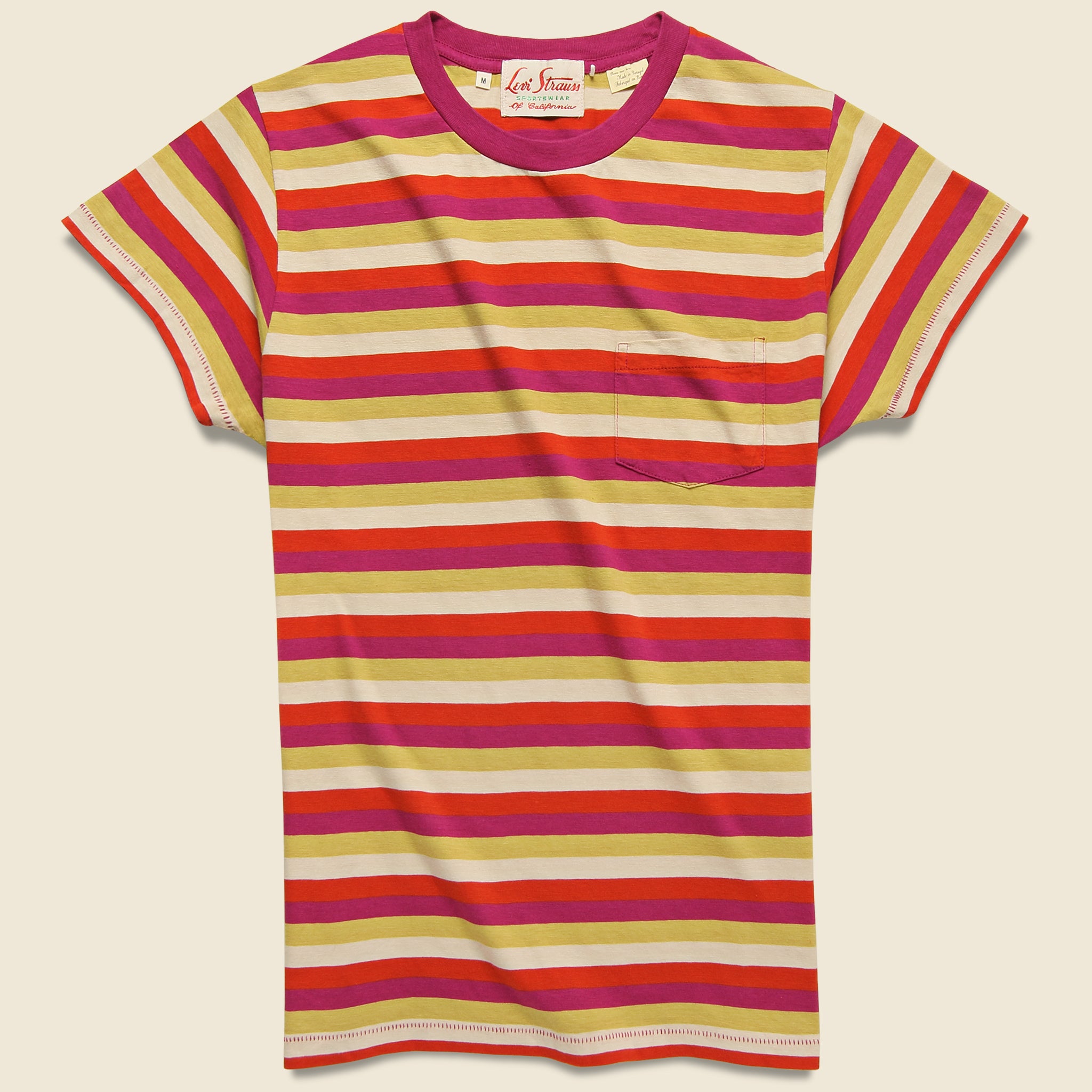 1950s Sportswear Tee - Red Stripe - Levis Vintage Clothing - STAG Provisions - Tops - S/S Tee
