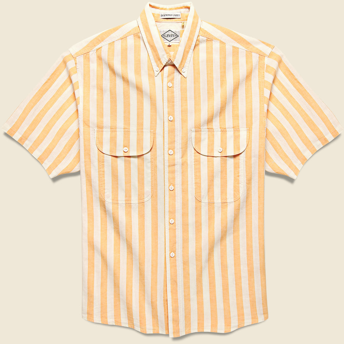 Levis Vintage Clothing Diamond Shirt - Melon/Orange/White