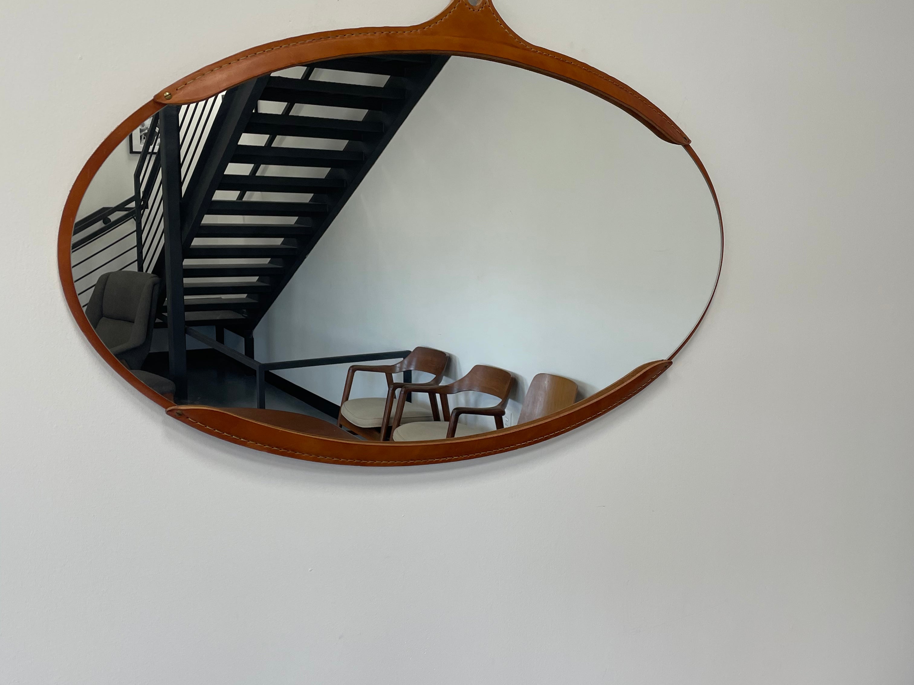 B75 - Leather Mirror - Warehouse Sale - STAG Provisions - Warehouse Sale