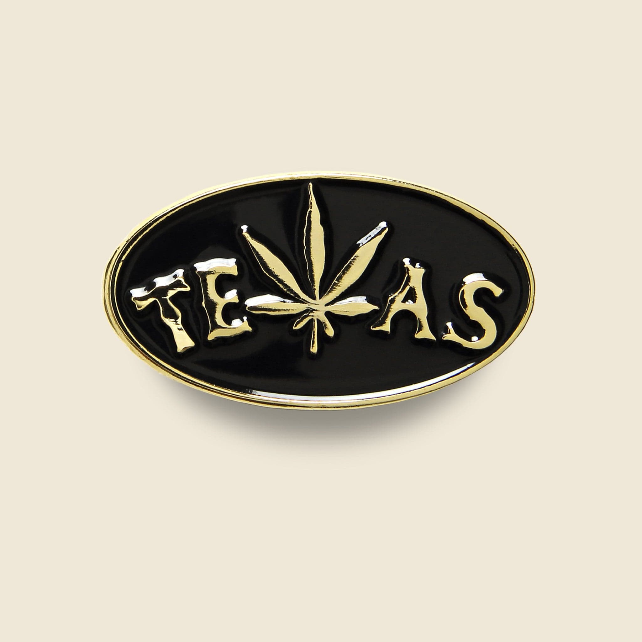TEXAS Weed Leaf Pin - Black - Alchemy Design - STAG Provisions - Accessories - Pins