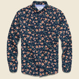Brushed Cotton Shirt - Navy Rose - Modern Liberation - STAG Provisions - Tops - L/S Woven - Floral