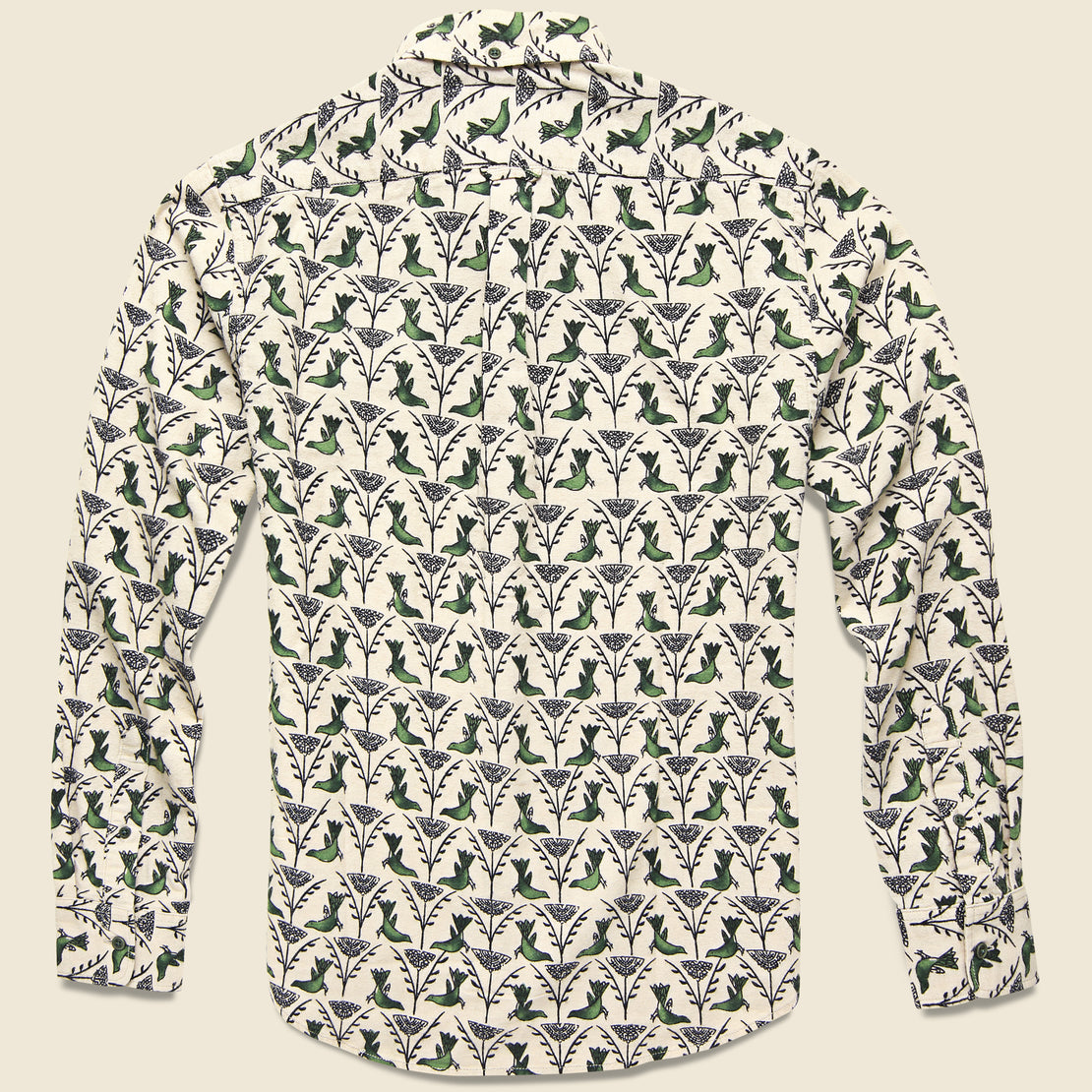 Dove Print Shirt - Beige - Modern Liberation - STAG Provisions - Tops - L/S Woven - Other Pattern