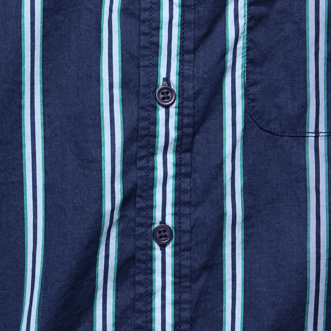 Vintage Stripe Print Shirt - Navy - Modern Liberation - STAG Provisions - Tops - L/S Woven - Stripe