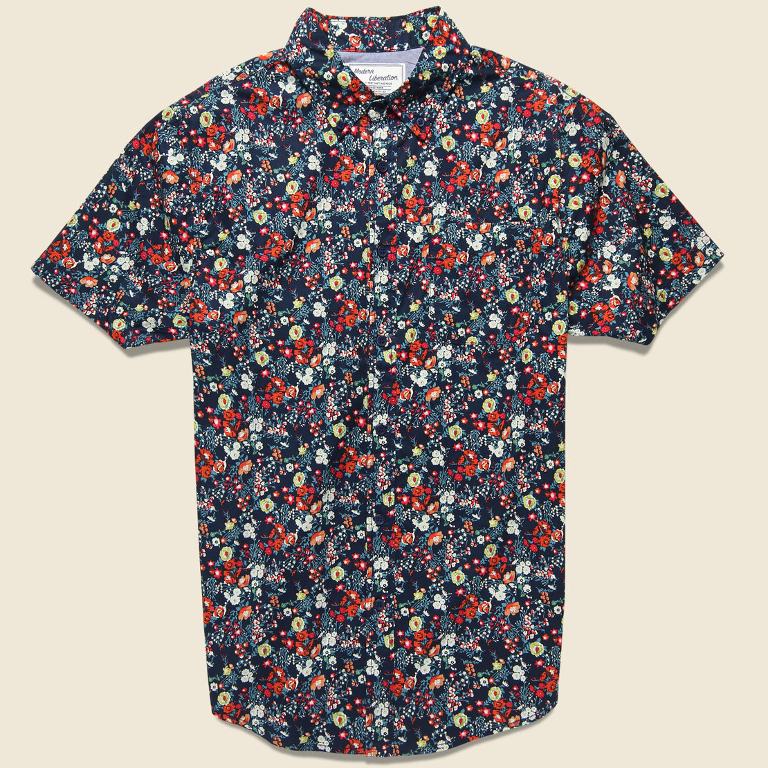 Modern Liberation Wild Flower Shirt - Navy