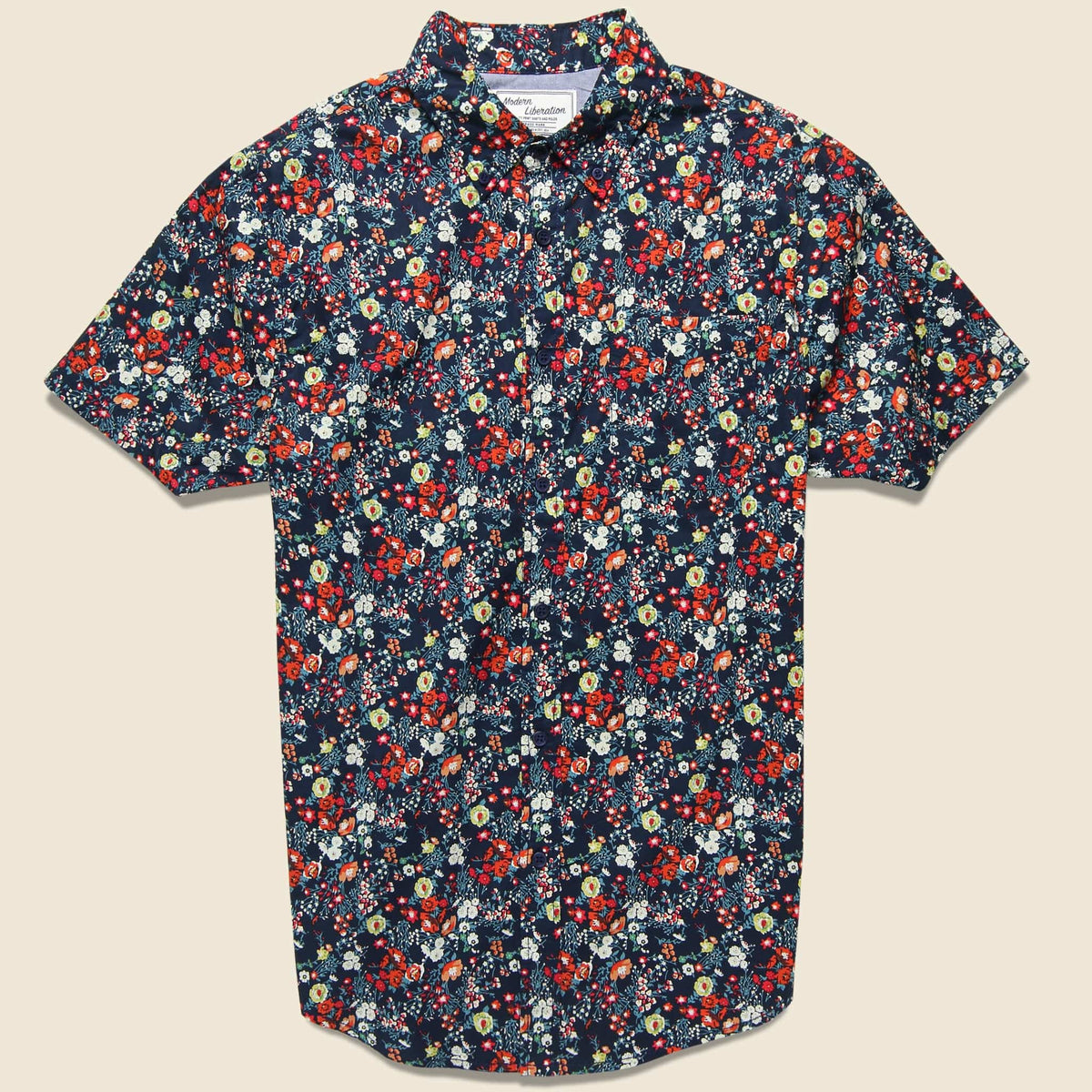 Wild Flower Shirt - Navy