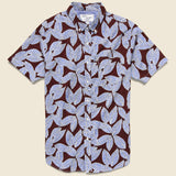 Leaf Print Shirt - Brown - Modern Liberation - STAG Provisions - Tops - S/S Woven - Other Pattern