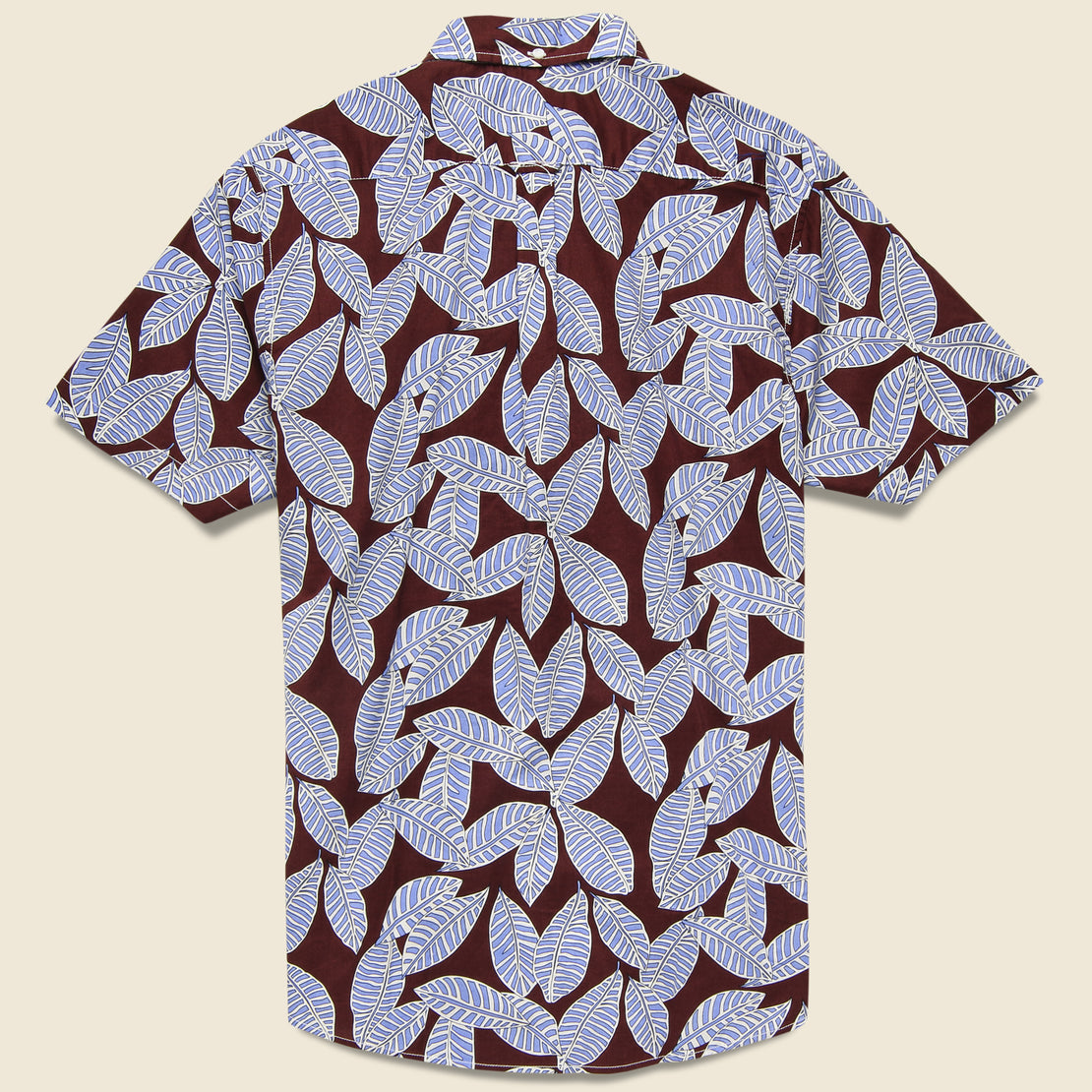 Leaf Print Shirt - Brown
