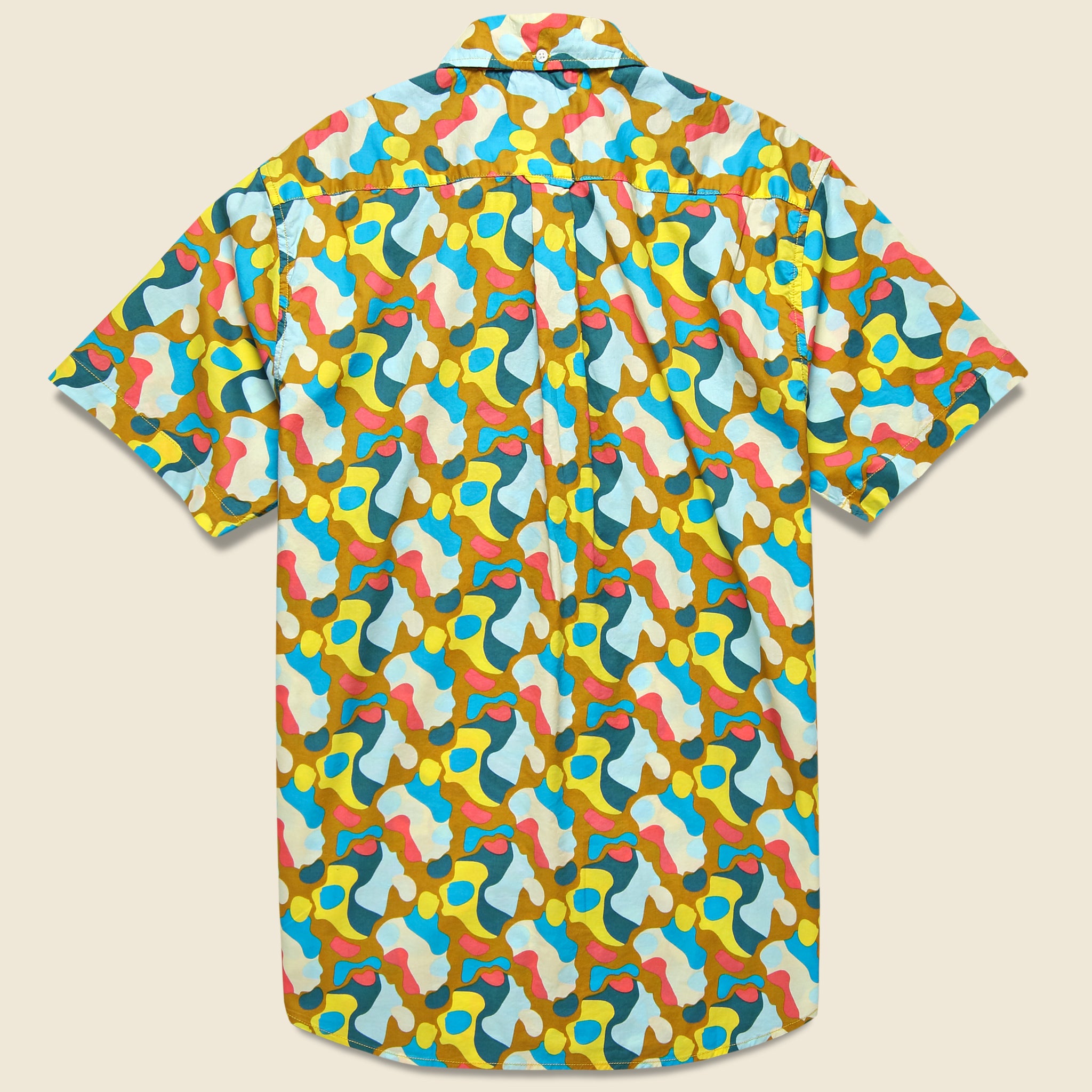 Color Camouflage Shirt - Caramel - Modern Liberation - STAG Provisions - Tops - S/S Woven - Other Pattern