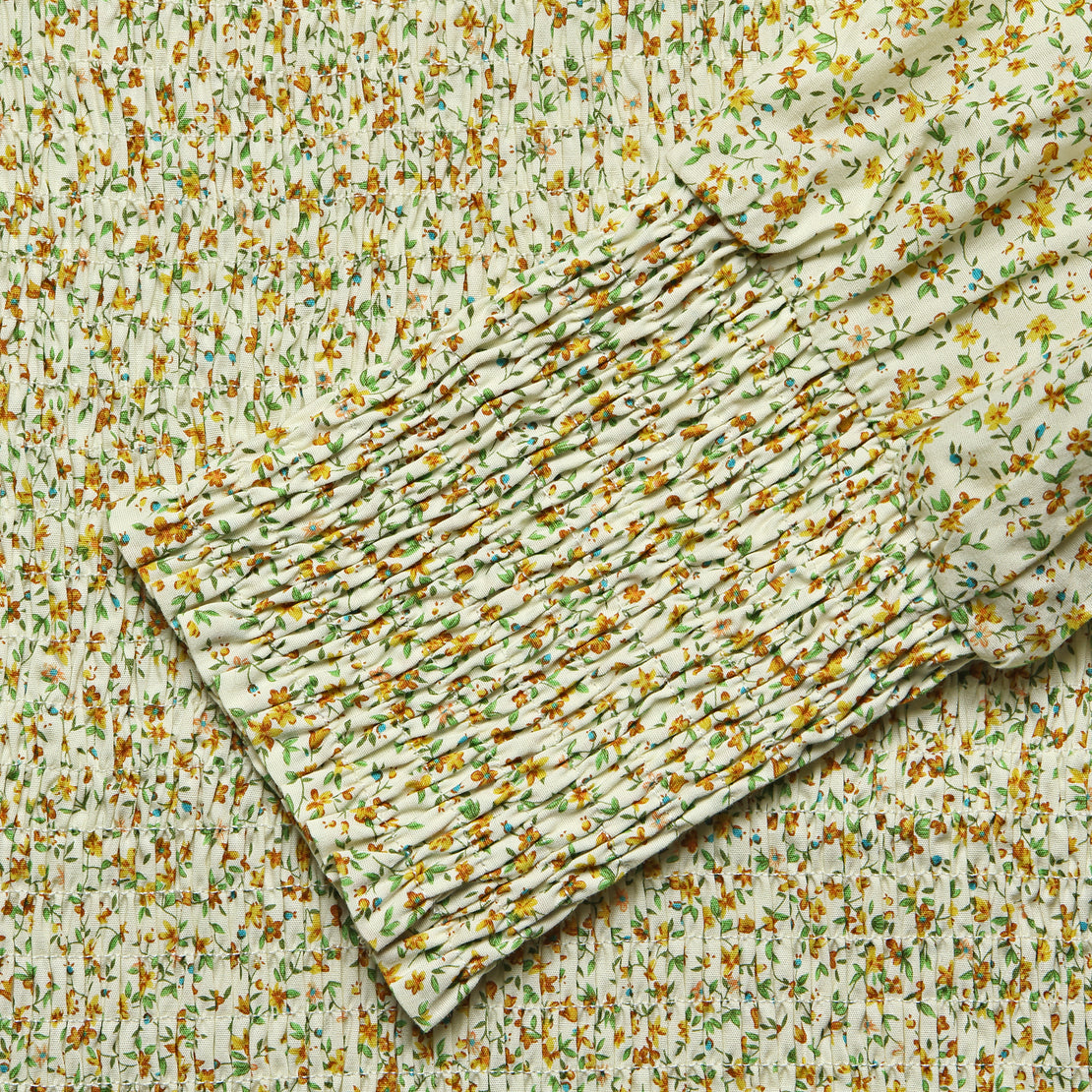Rose Top - Yellow Ditsy