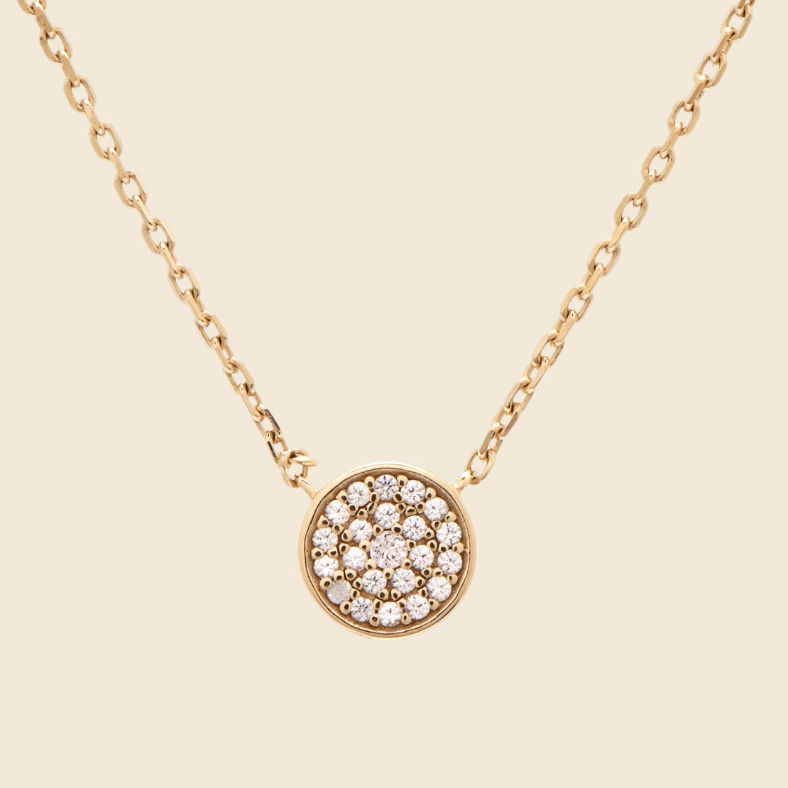 Miansai Horizon Pendant Necklace - Gold/White Sapphire
