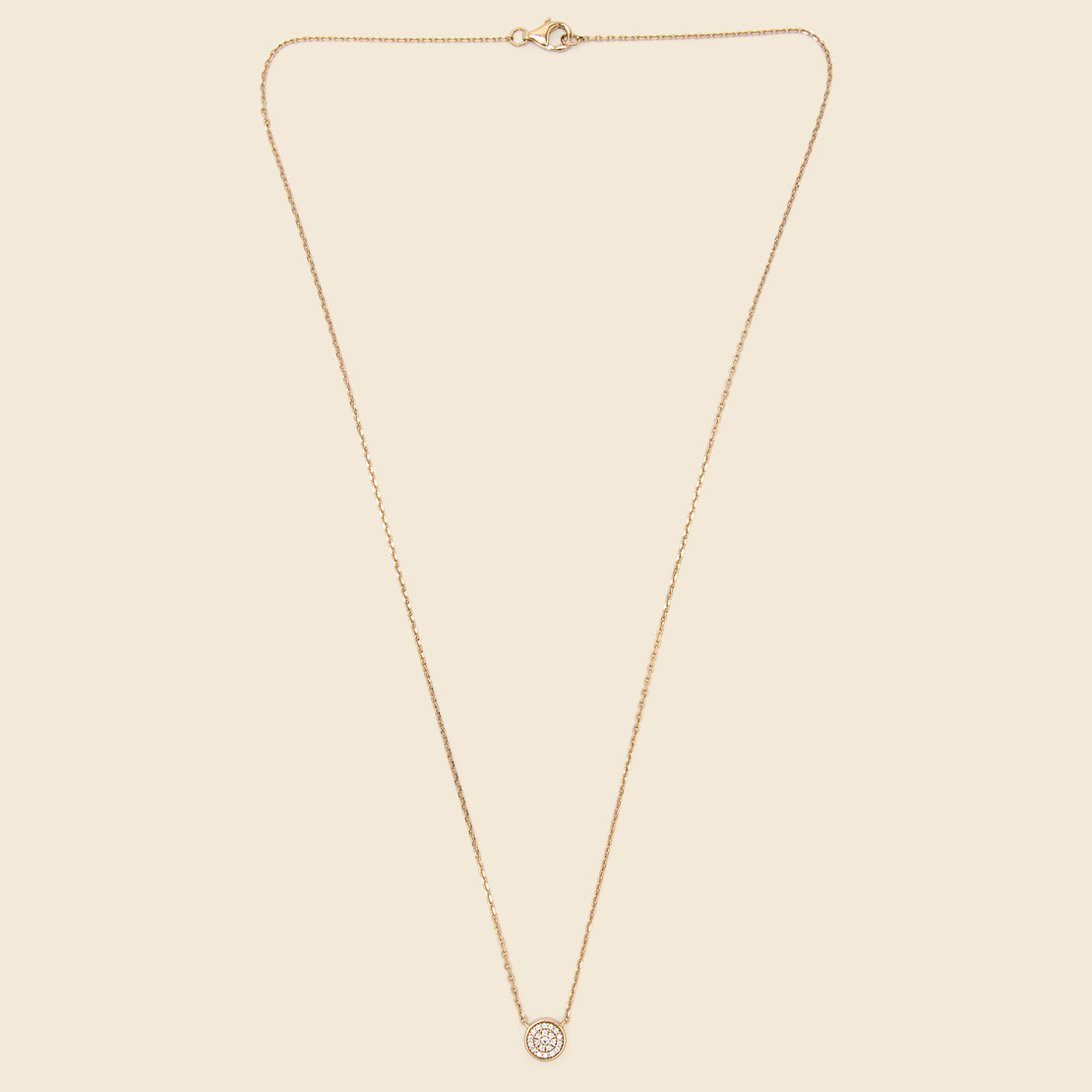 Horizon Pendant Necklace - Gold/White Sapphire