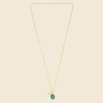Mini Dove Pendant Necklace - Teal Enamel/Gold Vermeil - Miansai - STAG Provisions - Accessories - Necklaces