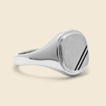 Square Step Ring - Black Enamel/Sterling Silver - Miansai - STAG Provisions - Accessories - Rings
