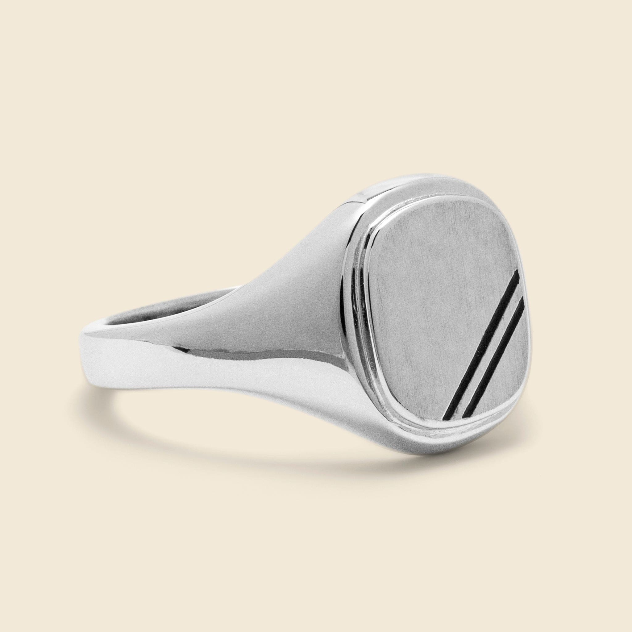 Square Step Ring - Black Enamel/Sterling Silver - Miansai - STAG Provisions - Accessories - Rings