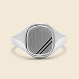 Square Step Ring - Black Enamel/Sterling Silver - Miansai - STAG Provisions - Accessories - Rings