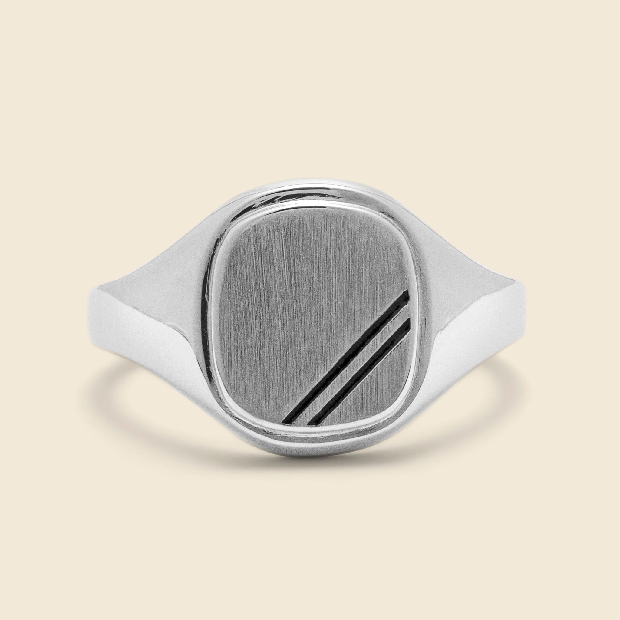Square Step Ring - Black Enamel/Sterling Silver - Miansai - STAG Provisions - Accessories - Rings