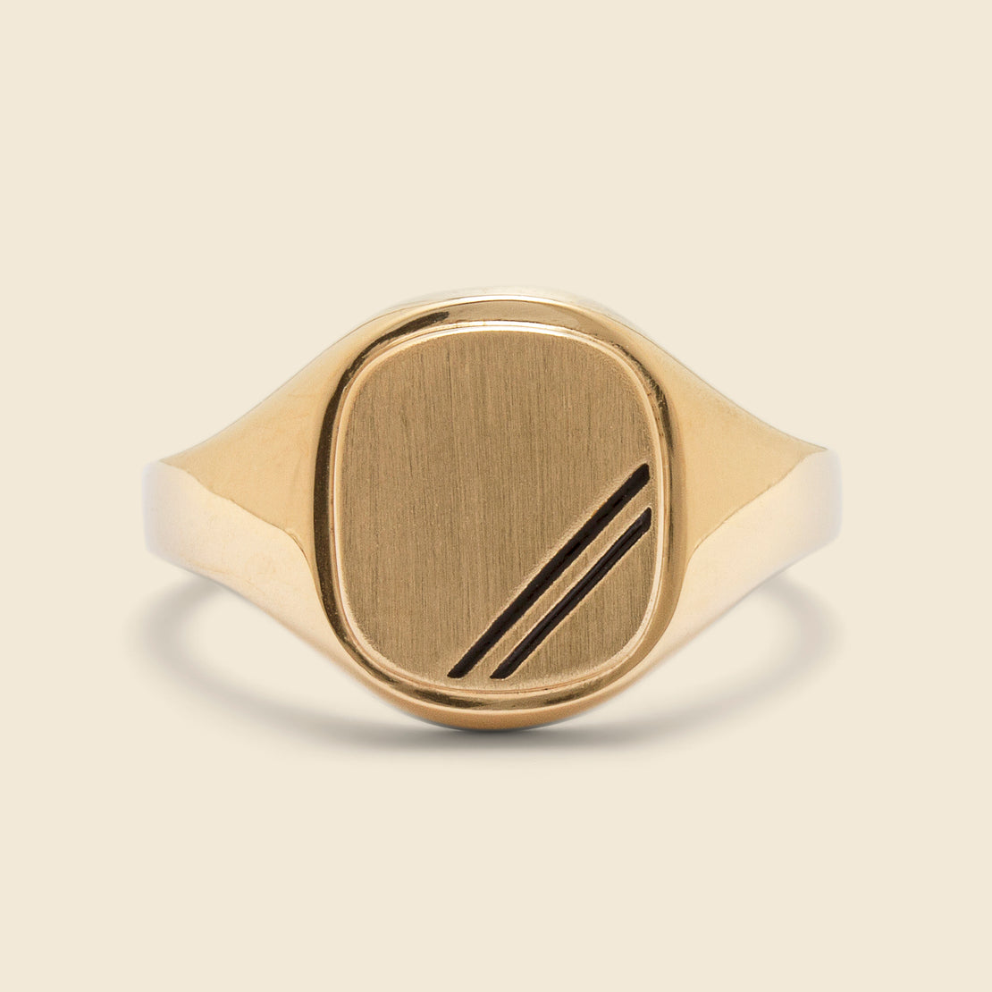 Square Step Ring - Black Enamel/Gold Vermeil - Miansai - STAG Provisions - Accessories - Rings