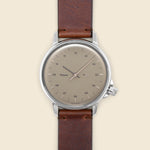 M12 Swiss Watch 39mm - Silver/Platinum/Vintage Chocolate Leather - Miansai - STAG Provisions - Accessories - Watches