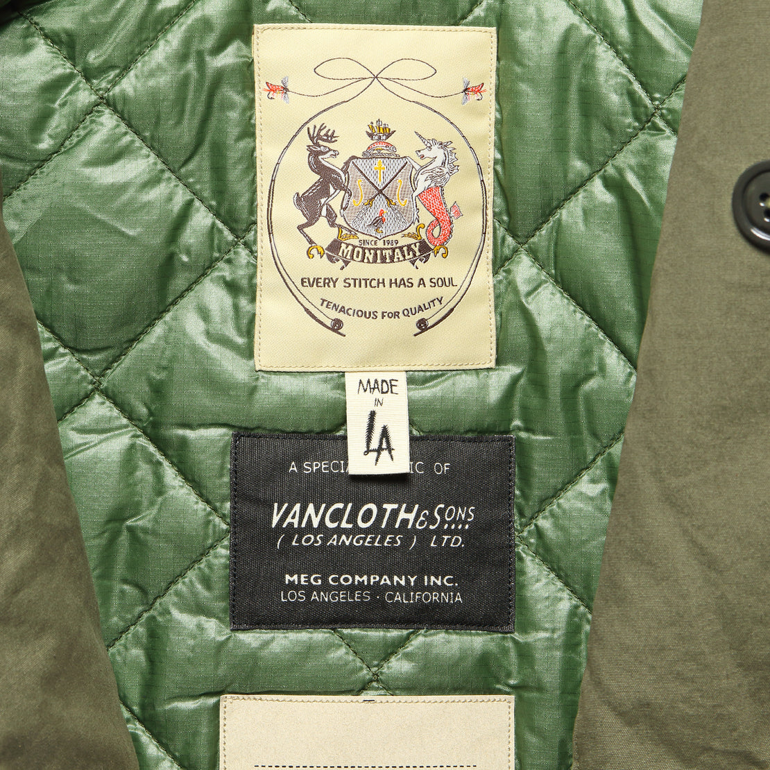 Vancloth Tankers Jacket - Olive - Monitaly - STAG Provisions - Outerwear - Coat / Jacket