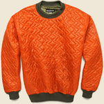 Zigzag Quilted Crewneck - Orange - Monitaly - STAG Provisions - Tops - Fleece / Sweatshirt