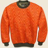 Zigzag Quilted Crewneck - Orange - Monitaly - STAG Provisions - Tops - Fleece / Sweatshirt