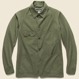 Vancloth Poplin Coverall Jacket - Olive - Monitaly - STAG Provisions - Outerwear - Coat / Jacket