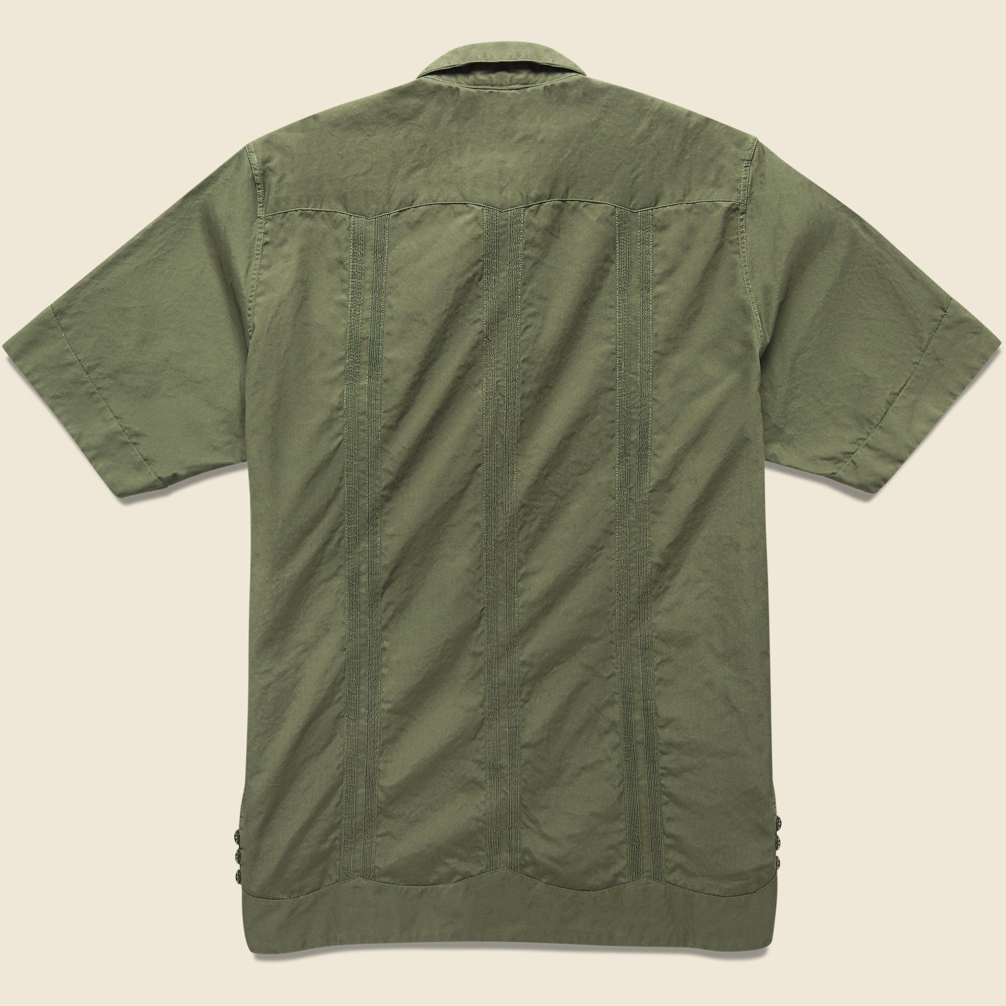 
                          Vancloth Poplin Guayabera Shirt - Olive - Monitaly - STAG Provisions - Tops - S/S Woven - Solid
                        