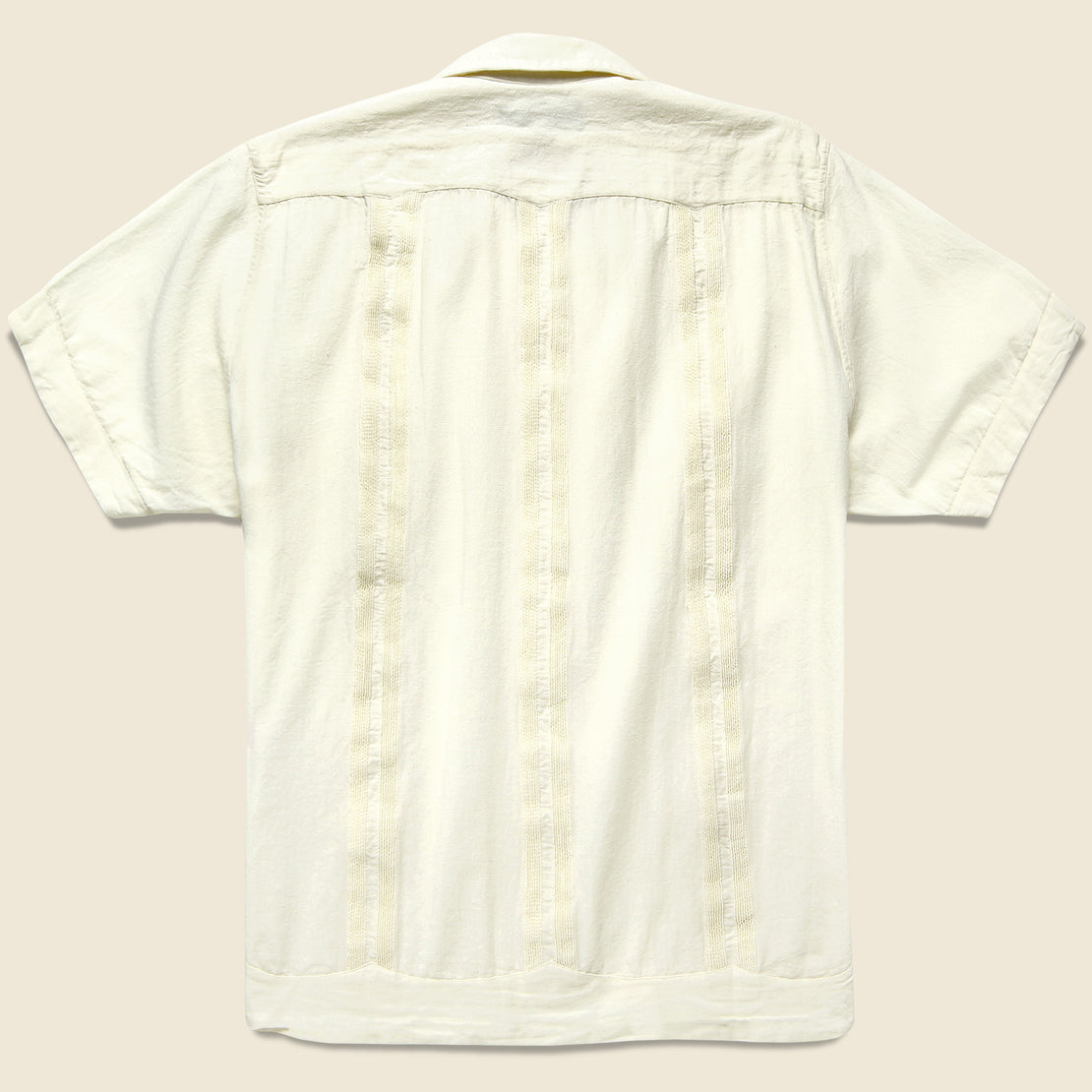 Canul Manta Guayabera Shirt - Natural - Monitaly - STAG Provisions - Tops - S/S Woven - Solid