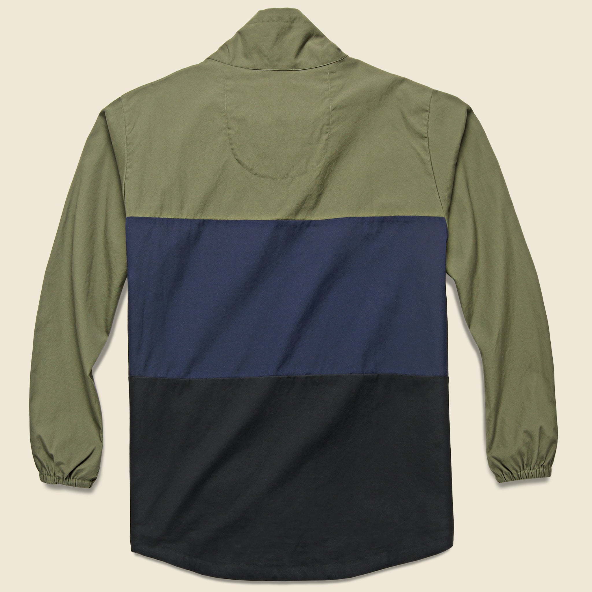 
                          Paneled Mock Neck Pullover - Olive/Navy/Black - Monitaly - STAG Provisions - Tops - Fleece / Sweatshirt
                        