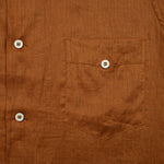 Linen Guayabera Shirt - Brown - Monitaly - STAG Provisions - Tops - S/S Woven - Solid