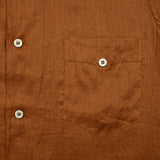 Linen Guayabera Shirt - Brown - Monitaly - STAG Provisions - Tops - S/S Woven - Solid