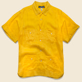 Linen Guayabera Shirt - Yellow - Monitaly - STAG Provisions - Tops - S/S Woven - Solid