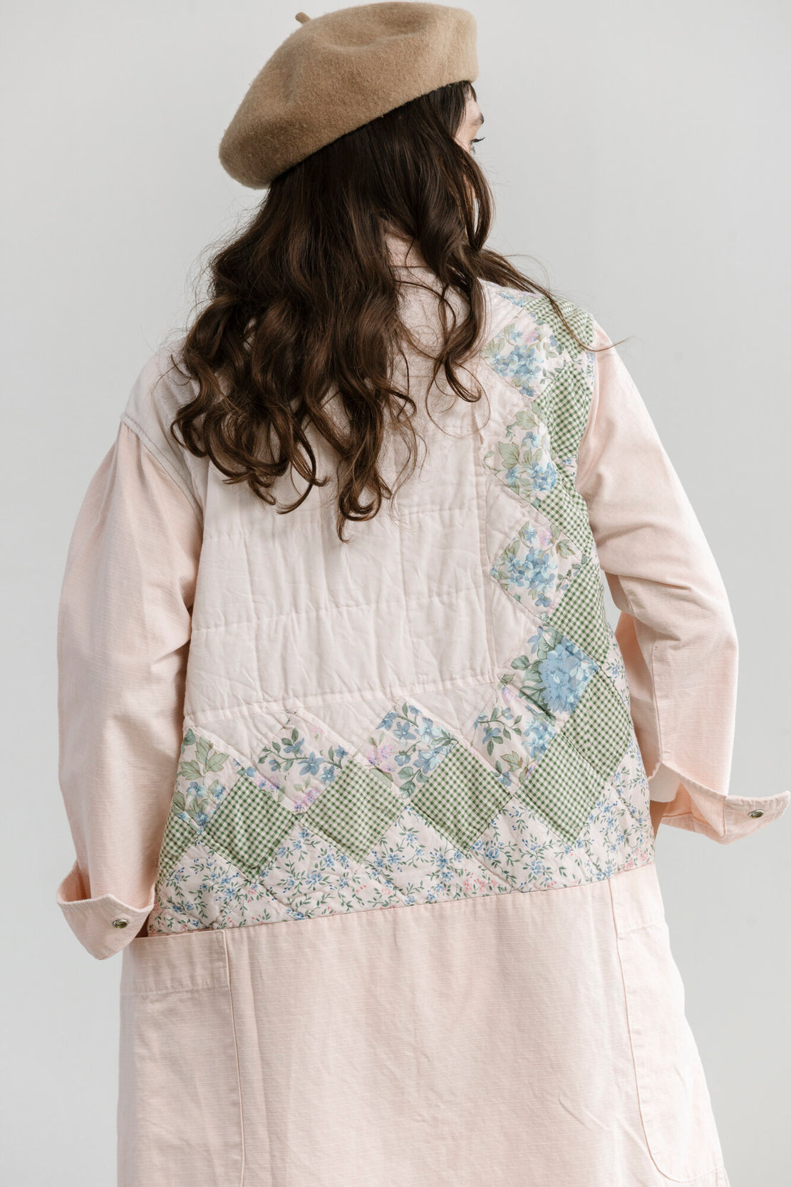Quilt Back Harris Duster - Pink